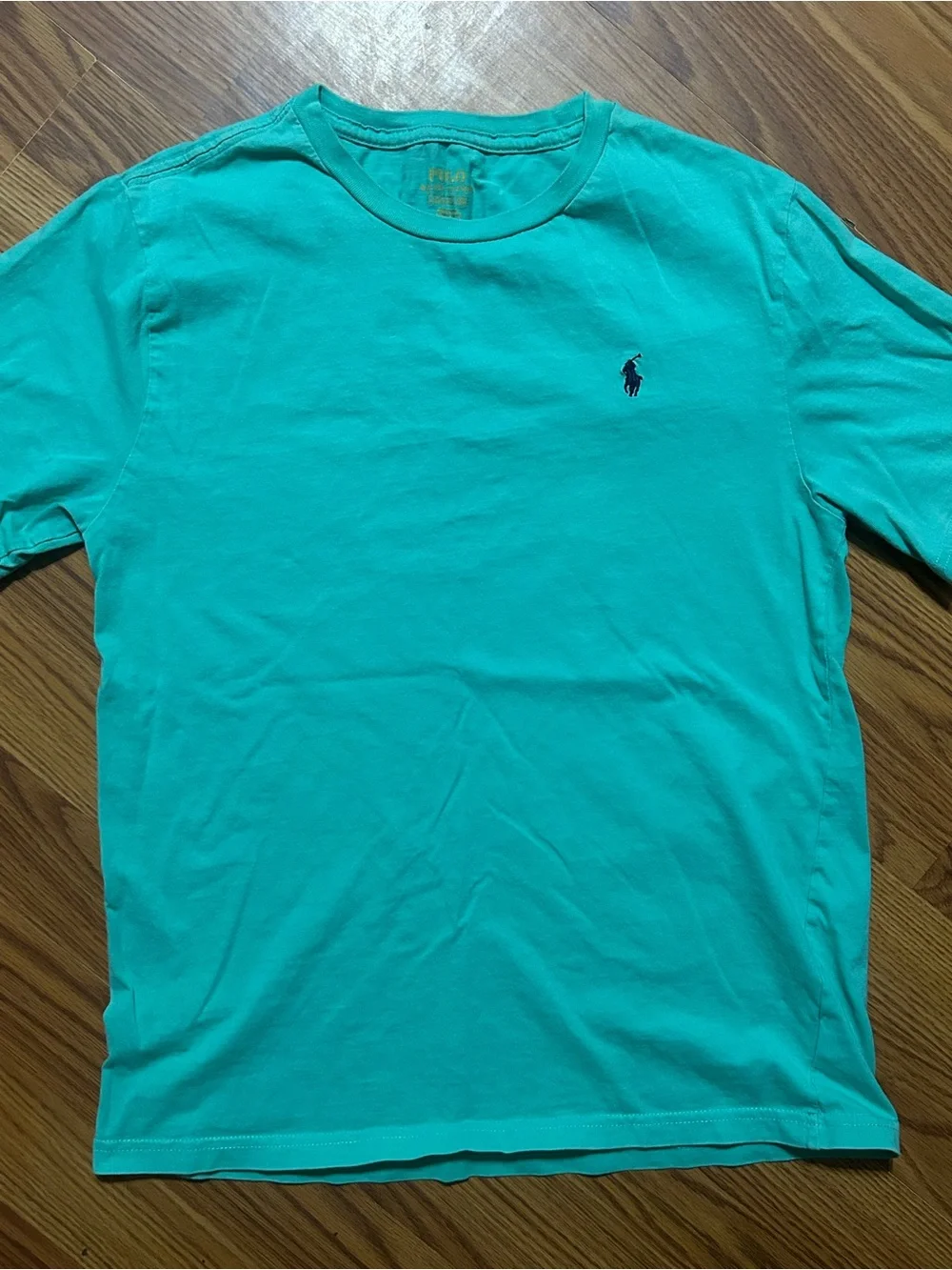 Polo Ralph Lauren Girls Aqua Crewneck Tee Shirt Size Large GUC